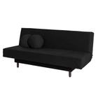 Sofá-Cama Casal 3 Lugares Jimmy Suede Preto - Mobly