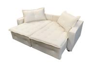 Sofa Cama Casal Linho Creme Filadélfia REC ESTOFADOS