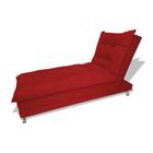 Sofa Cama Chaise Bicama Reclinavel Sala Diva Suede Vermelho - INCASA DECOR