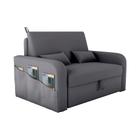 Sofá Cama com Baú 2 Lugares 140cm Lady Day Cinza Matrix