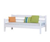 Sofa Cama de Madeira Maciça Cor Branco - Nemargi