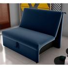 Sofá Cama para Descanso Alice Veludo Azul