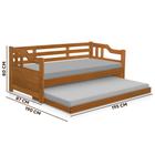 Sofa cama solteiro de madeira maciça com cama auxiliar e colchão Atraente imbuia