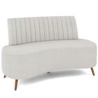 Sofá Chaise Living 2 Lugares 135cm Para Sala Cayman K01 Bouclê Creme - Lyam Decor