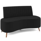 Sofá Chaise Living 2 Lugares 135cm Para Sala Cayman K01 Veludo Preto - Lyam Decor