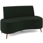 Sofá Chaise Living 2 Lugares 160cm Para Sala Cayman K01 Veludo Verde - Lyam Decor