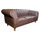 Sofá Chesterfield Capitonê 3 Lugares Duque Clássico Sala Recepção Barbearia - NOVO ENCANTO