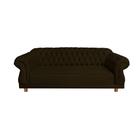 Sofá Chesterfield Capitone Elisabeth Suede Marrom 2,00
