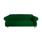 Sofá Chesterfield Capitone Elisabeth Suede Verde Bandeira 2,00