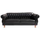 Sofá Chesterfield Elisabeth 2M - Corano Preto / sala de estar, recepção, barbearia