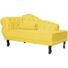 Sofá Chesterfield Elisabeth Divã 1,43m- Suede Amarelo / decoração, sala, consultório, psicólogo