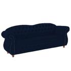 Sofá Chesterfield Merlo 3 lugares 2,30 - Suede Azul Marinho / Decoração, recepção, Barbearia, sala tv estar