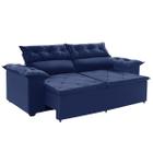 Sofá Compact 150 cm Retrátil e Reclinável com Molas Espirais Azul - WS ESTOFADOS