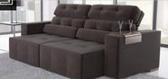 Sofa Dois Lugares 2 Metros Retratil e Reclinavel Rick Marrom