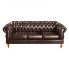 Sofá Duquesa Chesterfield 3 Lugares Retrô material sintético Bella Decor