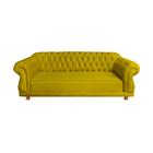 Sofá Elisabeth Luxo Chesterfield 2 Lugares Amarelo Gema