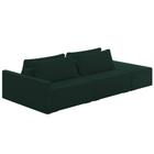 Sofá Ilha Modular Com Puff Para Sala Living 232cm Georgia K04 Veludo Verde - Mpozenato