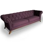 Sofá Império 03 Lugares 210cm Veludo Roxo - Nexta Casa