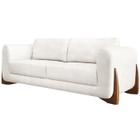 Sofa Jolie 3 Lugares 230cm Pes Boomerang Linho Boucle 3300 Ezz - Milani Store