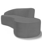Sofá Living 3 Lugares 210Cm Braço Esquerdo Mozart D06 Linho Cinza Escuro - Mpozenato