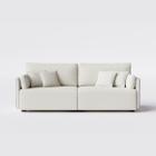 Sofá Living Barcelona 2,20m em Linho Diamond Premium Off White - Home Mobily