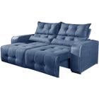 Sofá Minas 2 Lugares Retrátil e Reclinável Tecido Suede 180cm Cor Azul