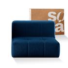 Sofá Modular 1 lugar Poltrona Sofá na Caixa em Boucle com 1 Módulo 86cm
