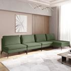 Sofá Modular 4 Lugares com Chaise 300cm Calla Cabecasa Madeiramadeira