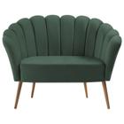 Sofa Namoradeira 2 Lug 135 cm Pes Tauari 7050 Veludo Verde Dmobiliario