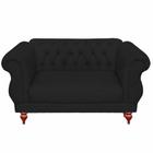 Sofá Namoradeira Poltrona 02 Lugar 1,80 cm Decorativa Chesterfield Botões Capitone P/ Sala Recepção - Di Menezes Decor