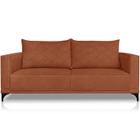 Sofa Nori 3 Lugares Pes De Ferro 200cm Linho Boucle 3303 Ezz - Milani Store