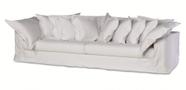 Sofa Off White 3mt Luxo Alta Decoração Acompanha Almofadas