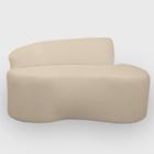 Sofa Organico Curvo 2 lugares 145 cm Boucle Creme - Aliança Decor