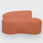 Sofa Organico Curvo 2 lugares 145 cm Boucle Terracota