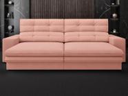 Sofá Pegasus 2,00m Assento Retrátil e Reclinável Velosuede Rose - NETSOFAS