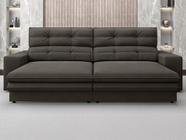 Sofá Pegasus 2,50m Assento Retrátil e Reclinável Velosuede Chocolate - NETSOFAS