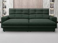 Sofá Pegasus 2,50m Assento Retrátil e Reclinável Velosuede Verde - NETSOFAS