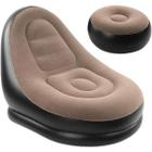 Sofá Preguiçoso Inflável Ultra Lounge Com Pufe