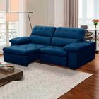 Sofa Retratil Reclinavel 2 Lugares 1,90m Crystal Veludo Azul Marinho LansofBR