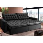 Sofá Retrátil Reclinável e Cama 2,35m Cama inBox Flex Suede Velusoft Preto