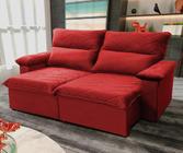 Sofá Retrátil Reclinável Paris 1,50m Suede Velut Vermelho Molas no Assento - King House