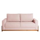 Sofá Soft 2 lugares Veludo Rosé 1,47m Velvet - Decorium