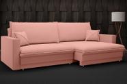 Sofá Tango 2,20m sem caixa, Retrátil e Reclinável Velosuede Rose - NETSOFAS