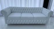 Sofa victorio 2.30m c. ecologico branco pronta entrega
