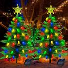 Solar Christmas Tree Ohwewant de 3,6 pés com 100 LED, 8 modos, pacote com 2