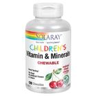 SOLARAY Vitaminas e Minerais Infantis Multivitamínico completo para crianças Grande Sabor Cereja Preta (120 Mastigações, 60 Serv)