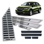 Soleira Aço Inox Vinil + Descanso Honda Hr-v 2016/2018 Preto - JR PARTS