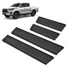 Soleira Aluminio Preta Original Brasikar Hilux Dupla 2017 - Texas 4X4