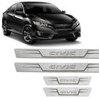 Soleira Curva Em Aço Inox Honda Civic 2018- - Scar Automotive