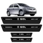 Soleira De Porta Gol Preto Platinum 8 Peças - Emblematech